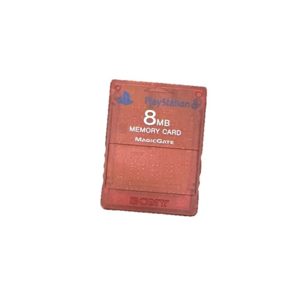 Sony PS2 Memory Card 8MB MagicGate OEM Translucent Red SCPH-10020 Untested